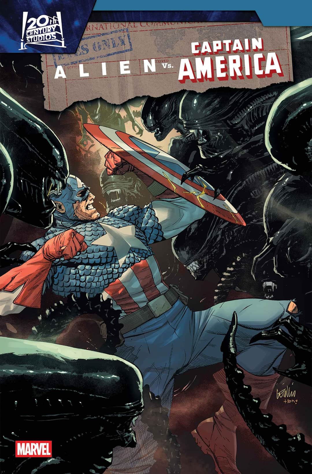ALIEN VS. CAPTAIN AMERICA Cover