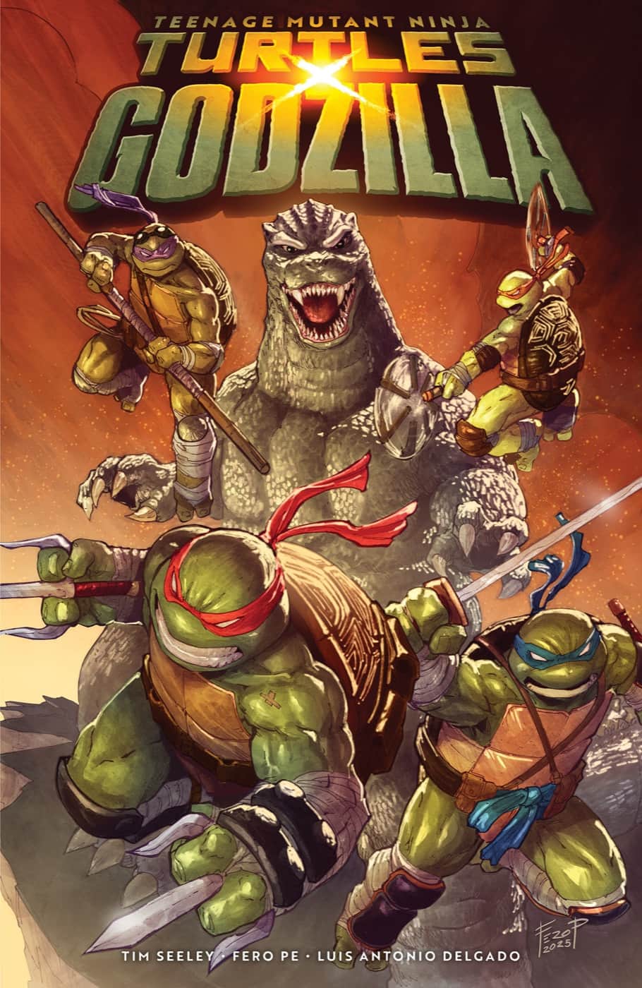 Teenage Mutant Ninja Turtles x Godzilla Cover