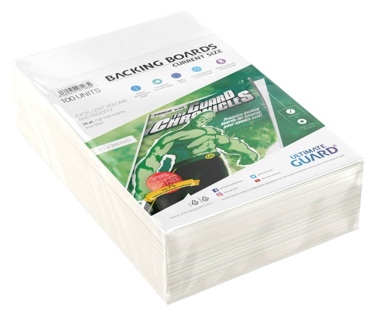 Ultimate Guard Comic Backing Boards (100) - Current Size