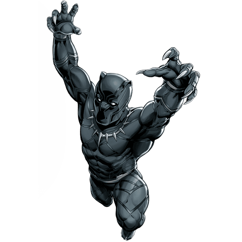 Black Panther springt mit ausgefahrenen Krallen