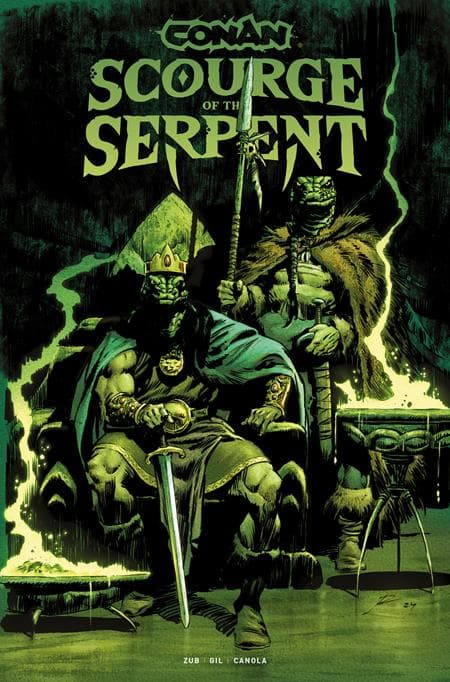 Cover für CONAN THE BARBARIAN SCOURGE OF THE SERPENT TP VOL 01 DIRECT MARKET EDITION ROBERTO DE LA TORRE GLOW IN THE DARK CVR (MR)