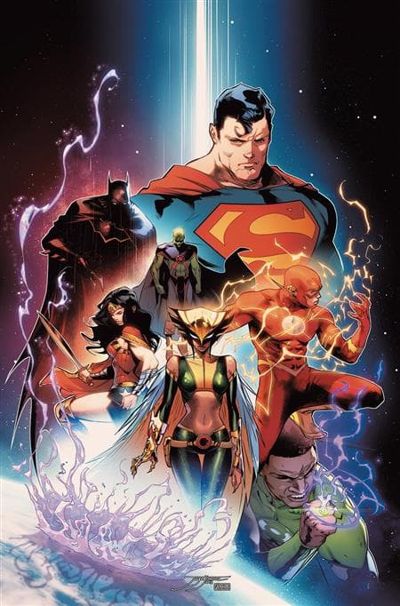 Cover for JUSTICE LEAGUE BY SCOTT SNYDER DELUXE EDITION BOOK 1