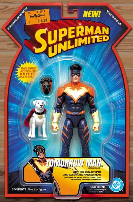 CVR C JASON GEYER TOMORROW MAN AND KRYPTO ACTION (FIGURE) COMICS CARD STOCK