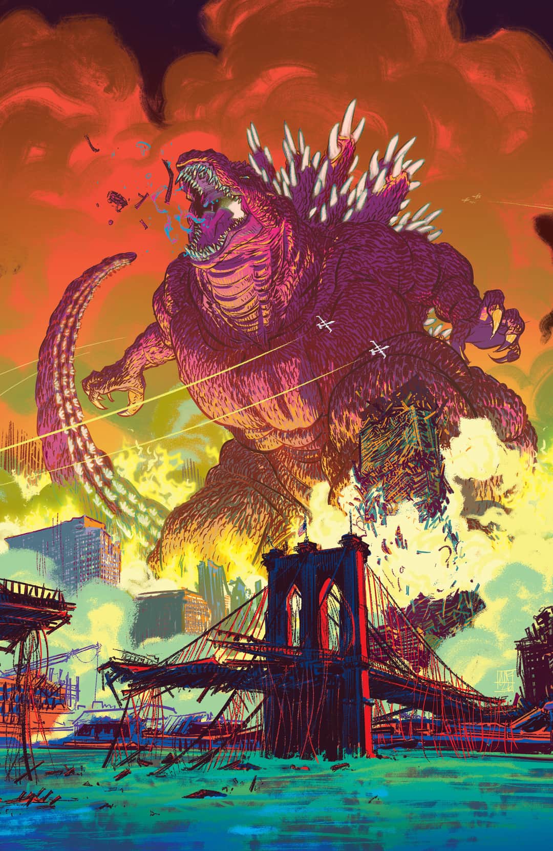 Godzilla Vs. America: New York City Variant RI (25) (Fox Full Art)