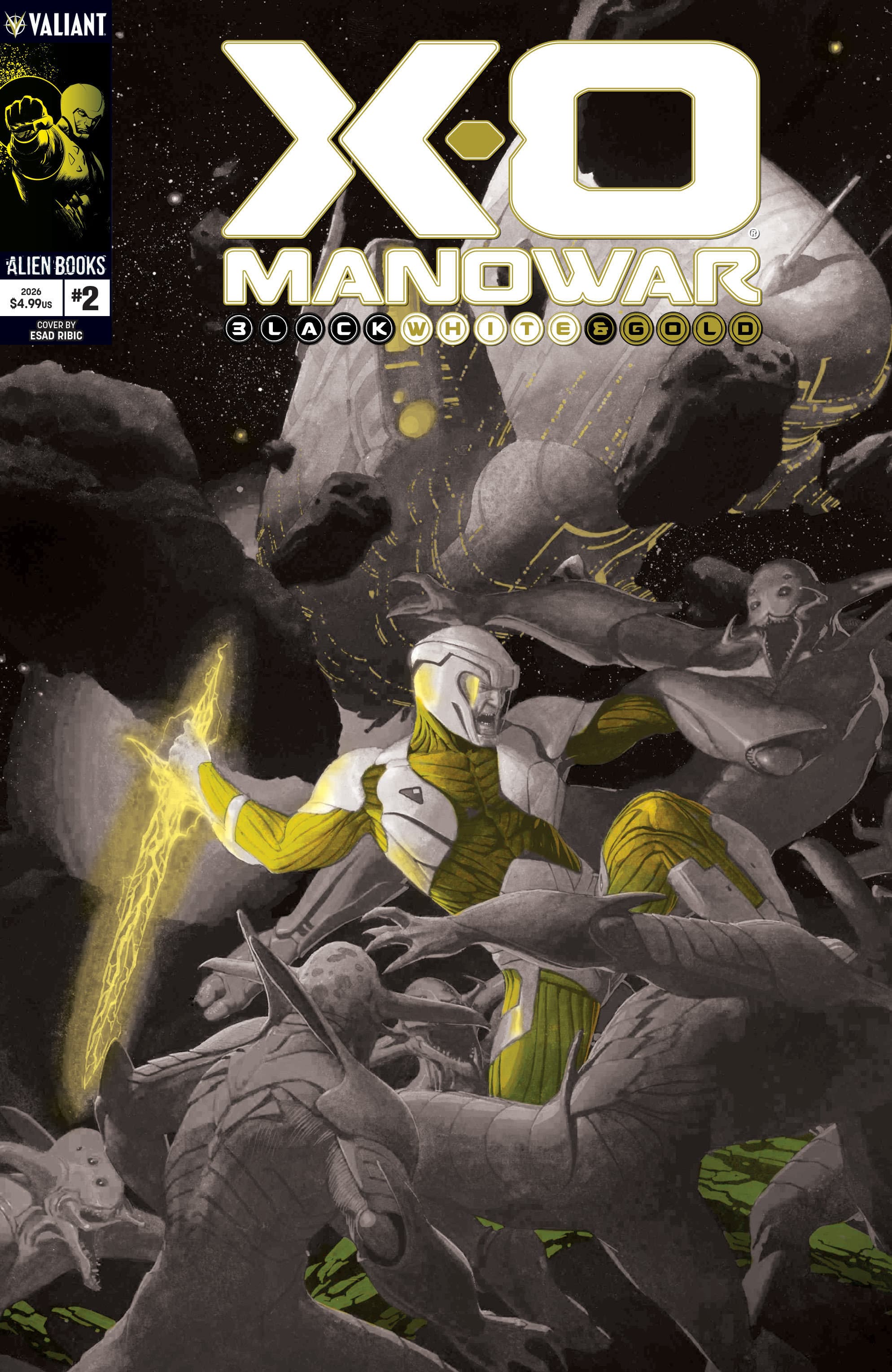 Cover for X-O Manowar: Black, White & Gold