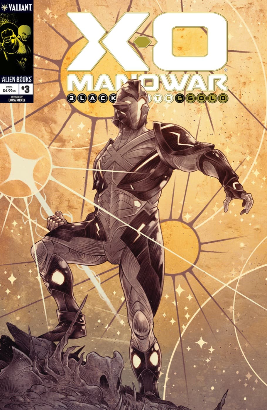 Cover for X-O Manowar: Black, White & Gold