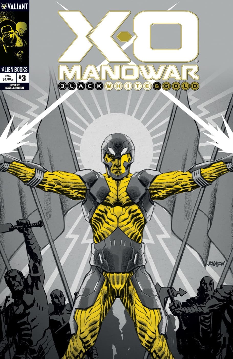 Cover for X-O Manowar: Black, White & Gold