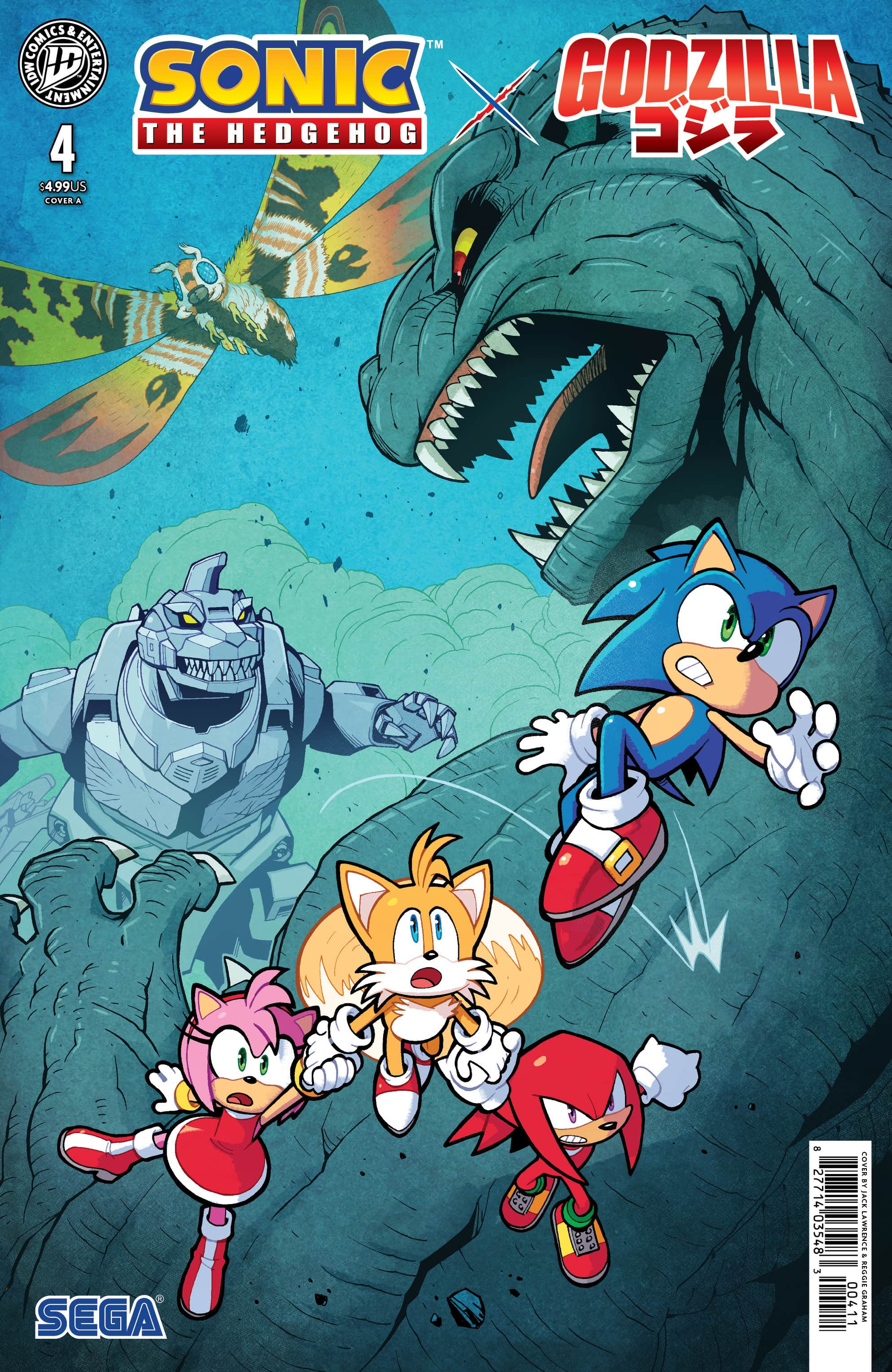 Sonic the Hedgehog x Godzilla Cover
