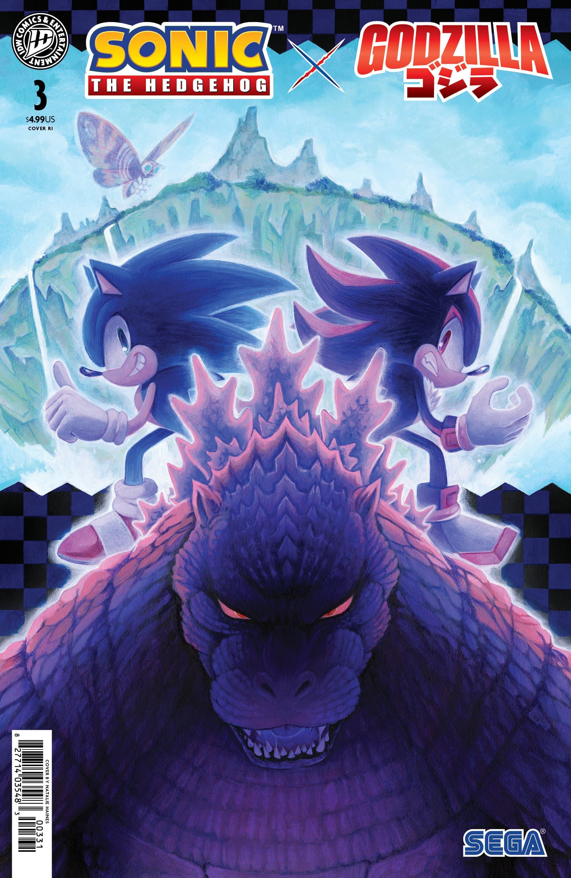 Cover for Sonic the Hedgehog x Godzilla