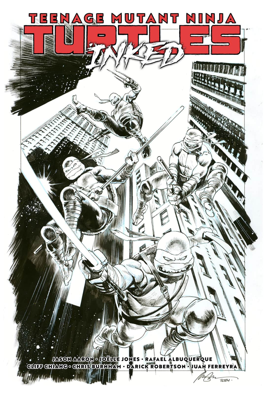 Teenage Mutant Ninja Turtles, Vol. 1: Return to New York—Inked Deluxe Edition Cover