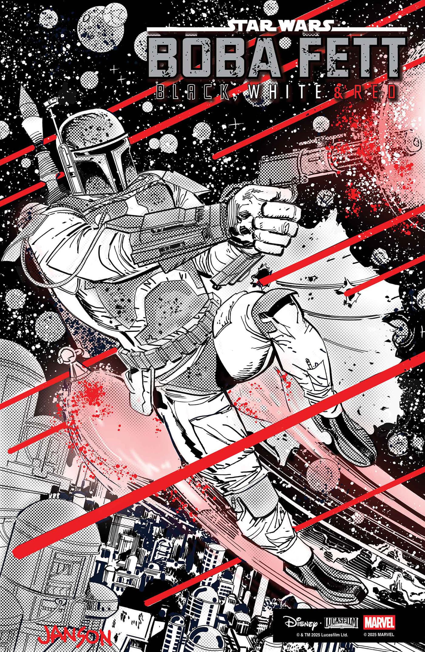 Cover für STAR WARS: BOBA FETT - BLACK, WHITE & RED