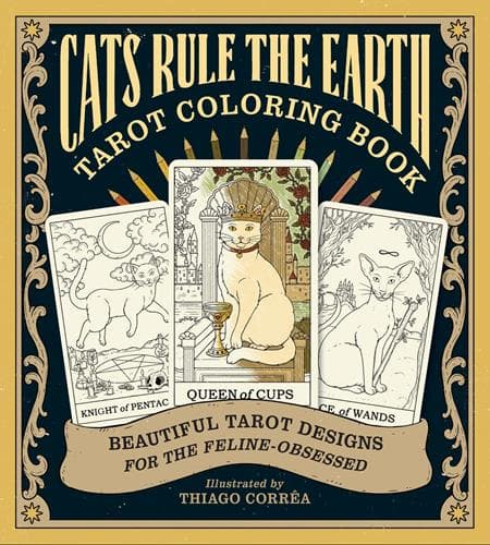 Cover für CATS RULE THE EARTH TAROT COLORING BOOK TP