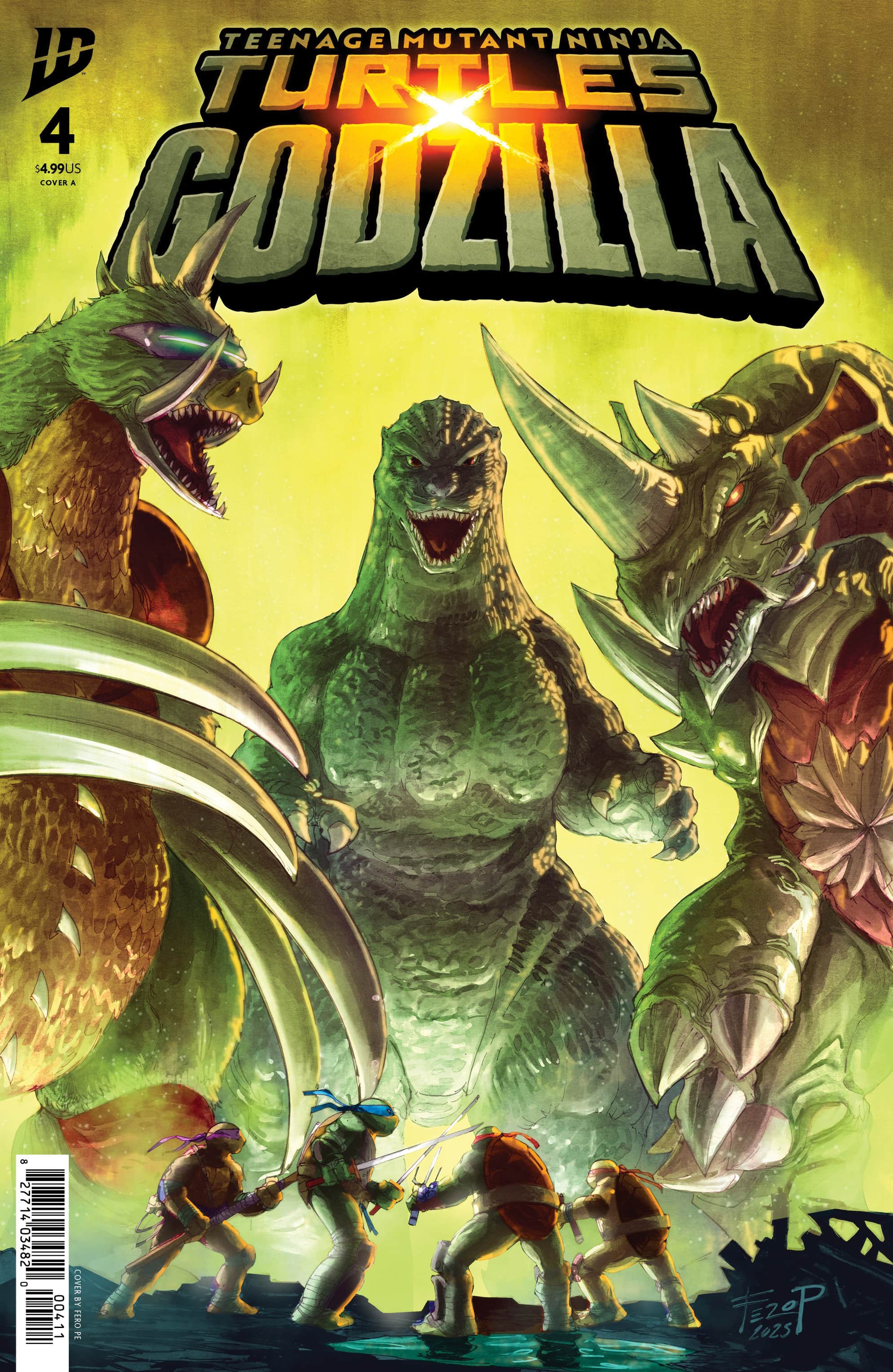 Teenage Mutant Ninja Turtles x Godzilla Cover