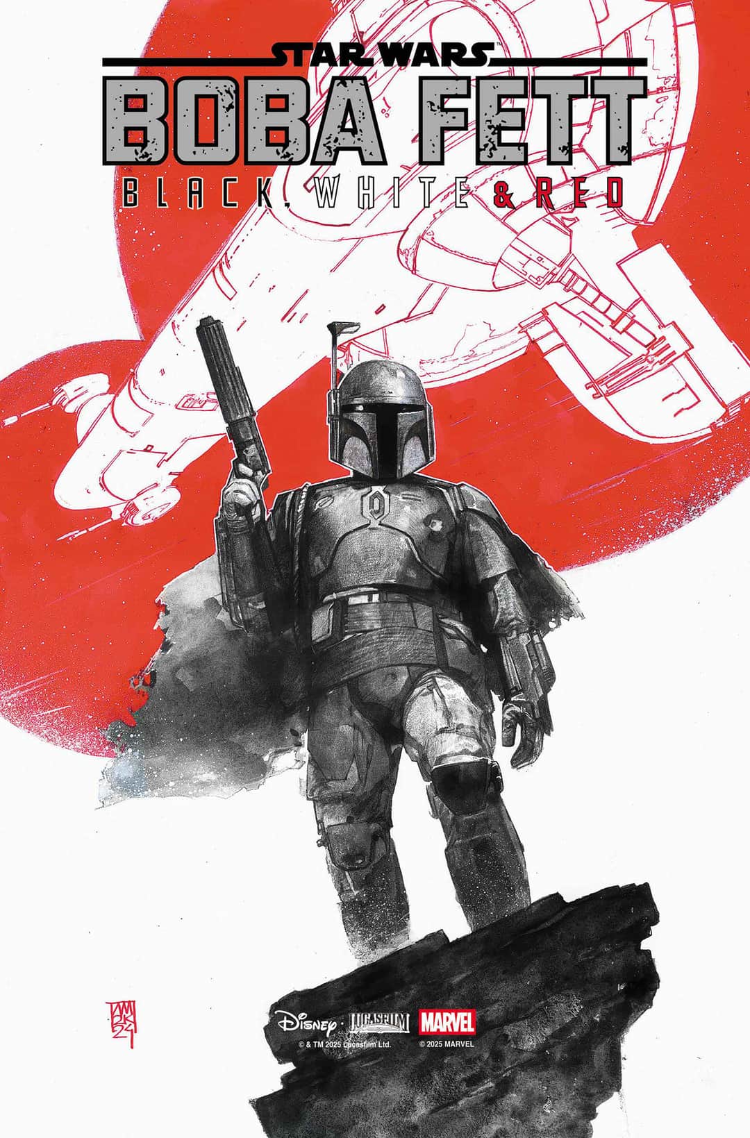 STAR WARS: BOBA FETT - BLACK, WHITE & RED Cover