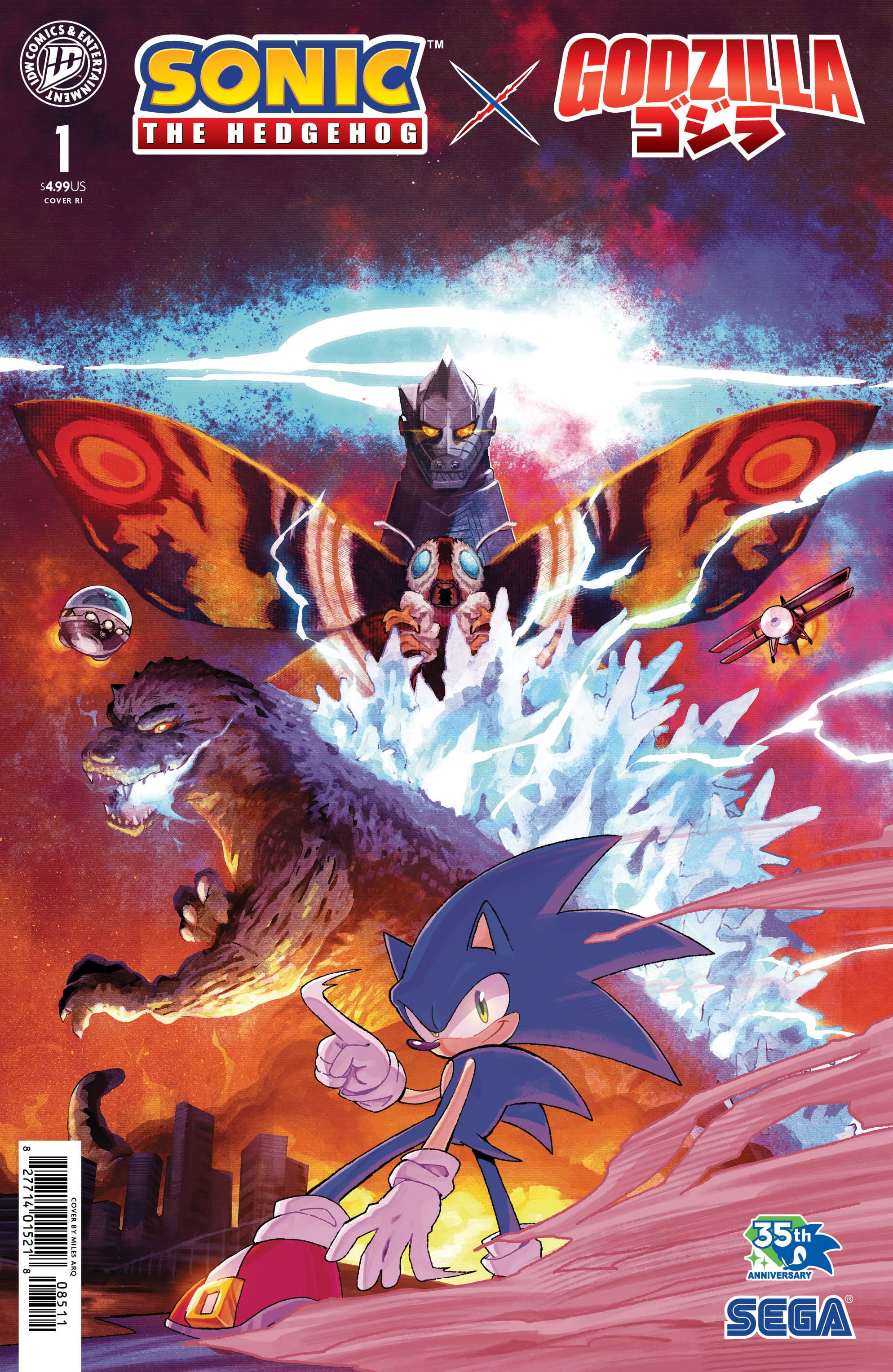 Cover für Sonic the Hedgehog x Godzilla