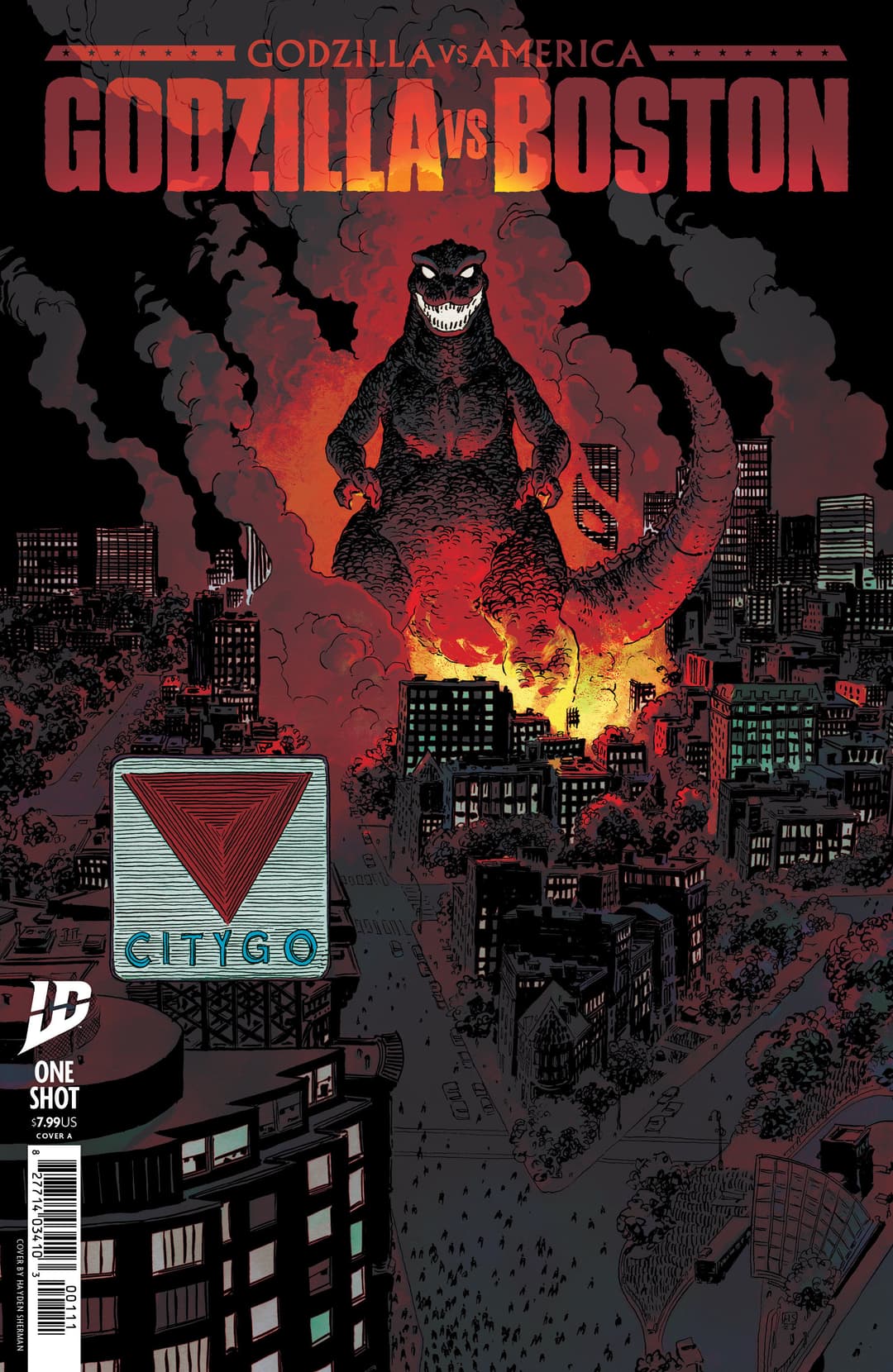 Cover für Godzilla Vs. America: Boston Cover A (Sherman)