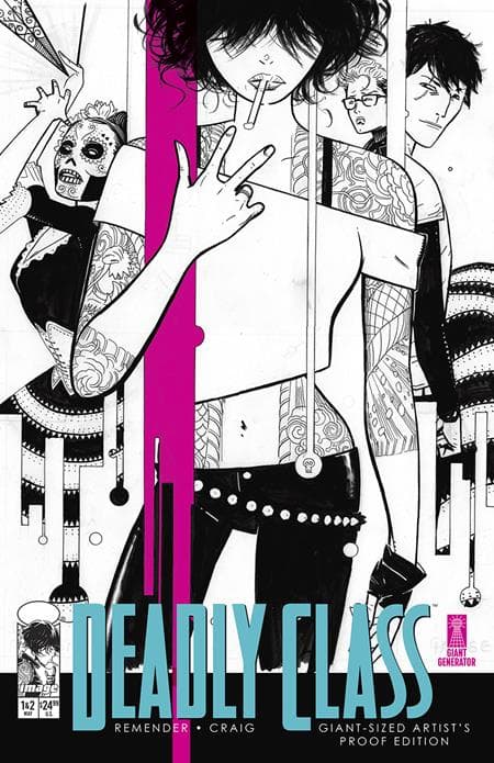 Cover für DEADLY CLASS GIANT SIZED ARTISTS PROOF EDITION CVR B INC 1:4 WES CRAIG PINK VAR (MR)