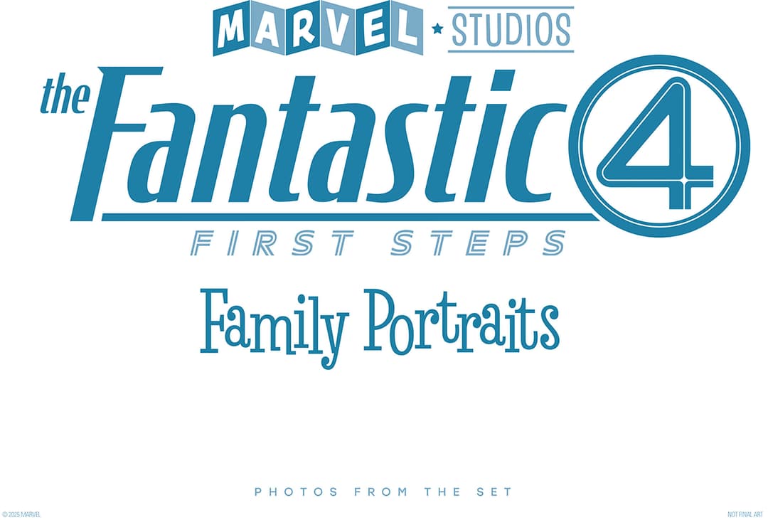 Cover für Marvel Studios' The Fantastic Four: First Steps - Family Portraits: Photos From The Set