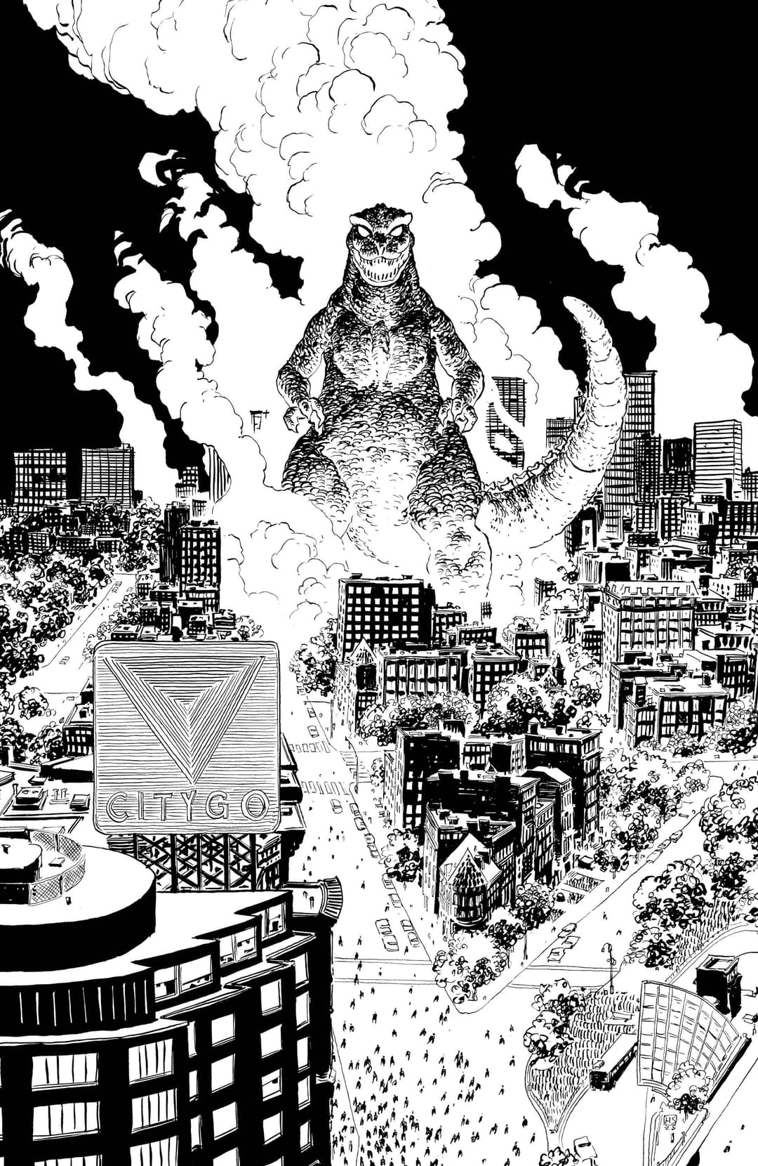 Cover für Godzilla Vs. America: Boston Cover A (Sherman)