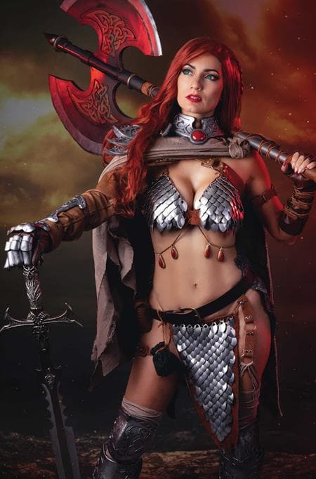 Cover für GIANT SIZED SAVAGE TALES (ONE SHOT) CVR I INC 1:10 IVY COSPLAY RED SONJA VIRGIN VAR