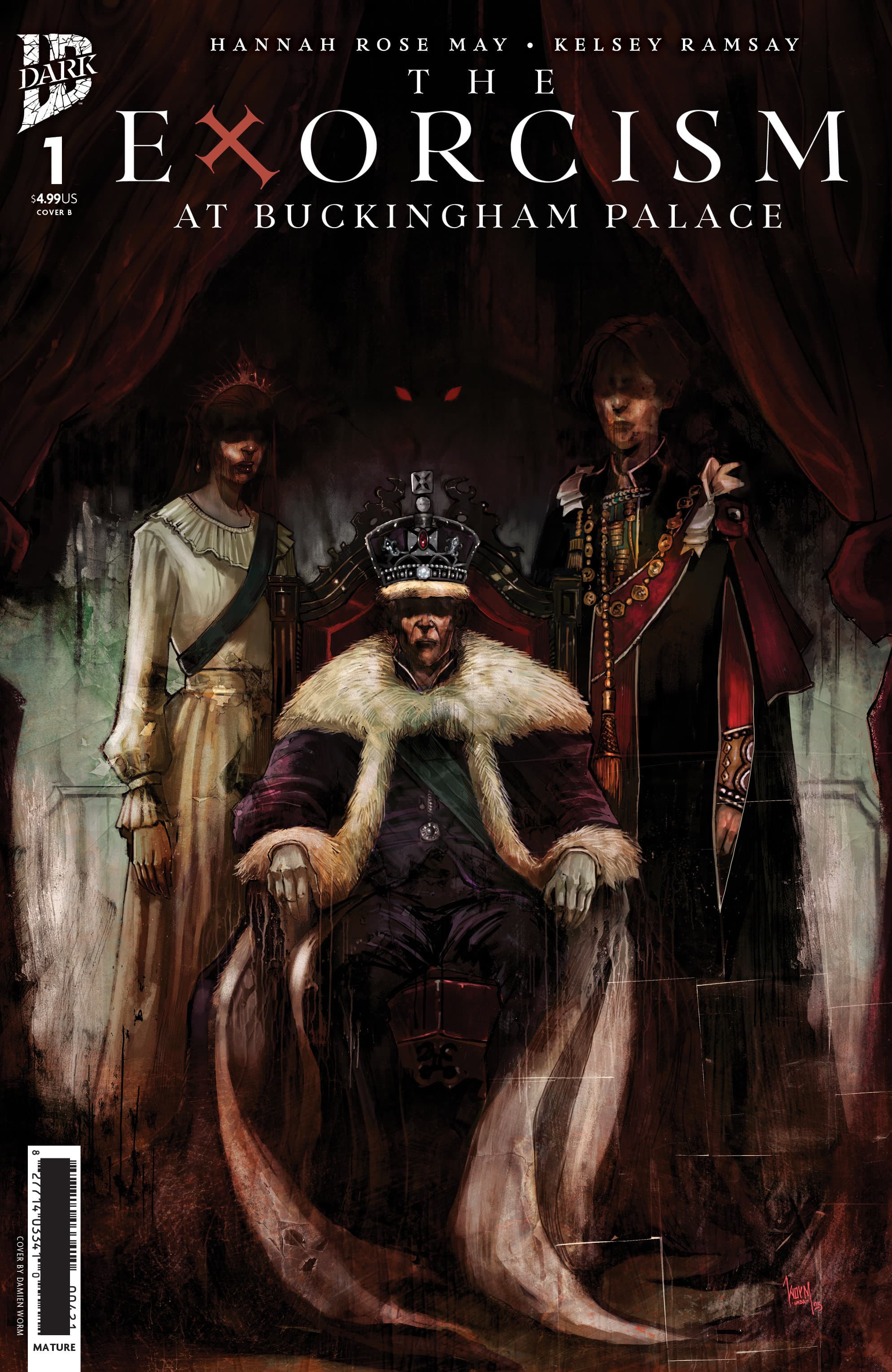 Cover für The Exorcism at Buckingham Palace #1 Variant B (Damien Worm)