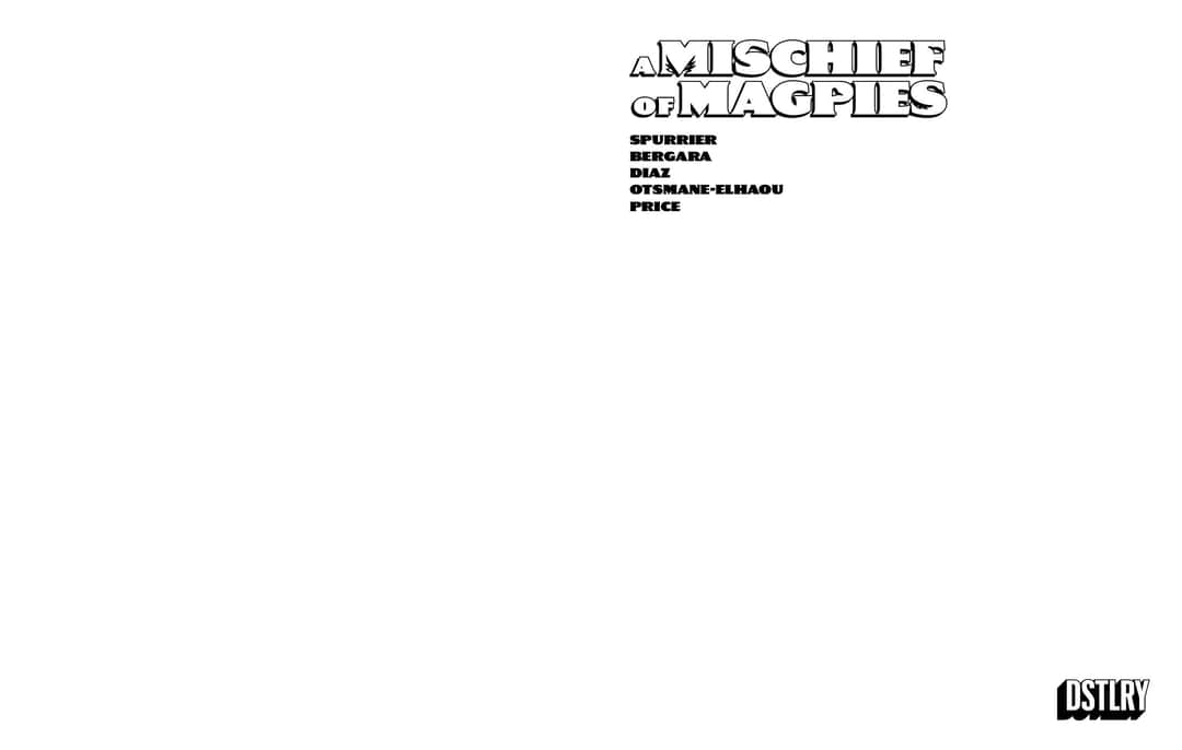 A MISCHIEF OF MAGPIES #1 CVR F BLANK SKETCH VARIANT Cover