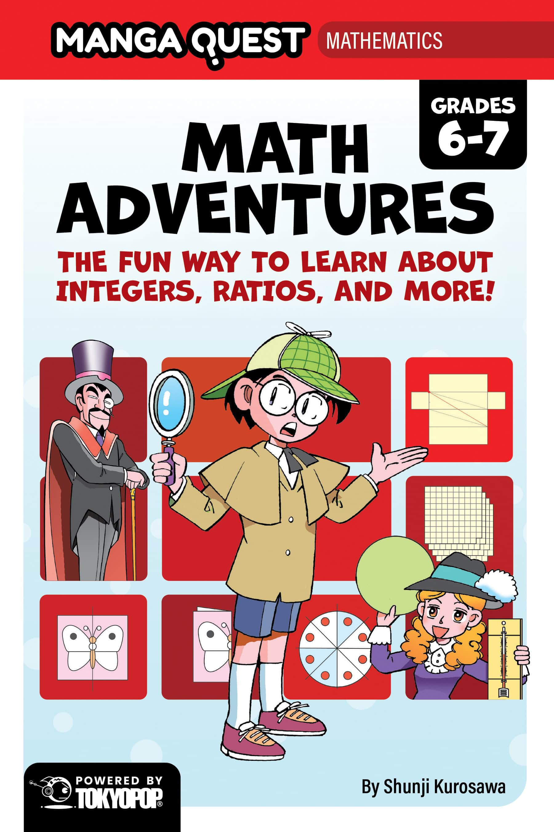 Manga Quest Mathematics: Math Adventures with Integers, Ratios, and More! Cover