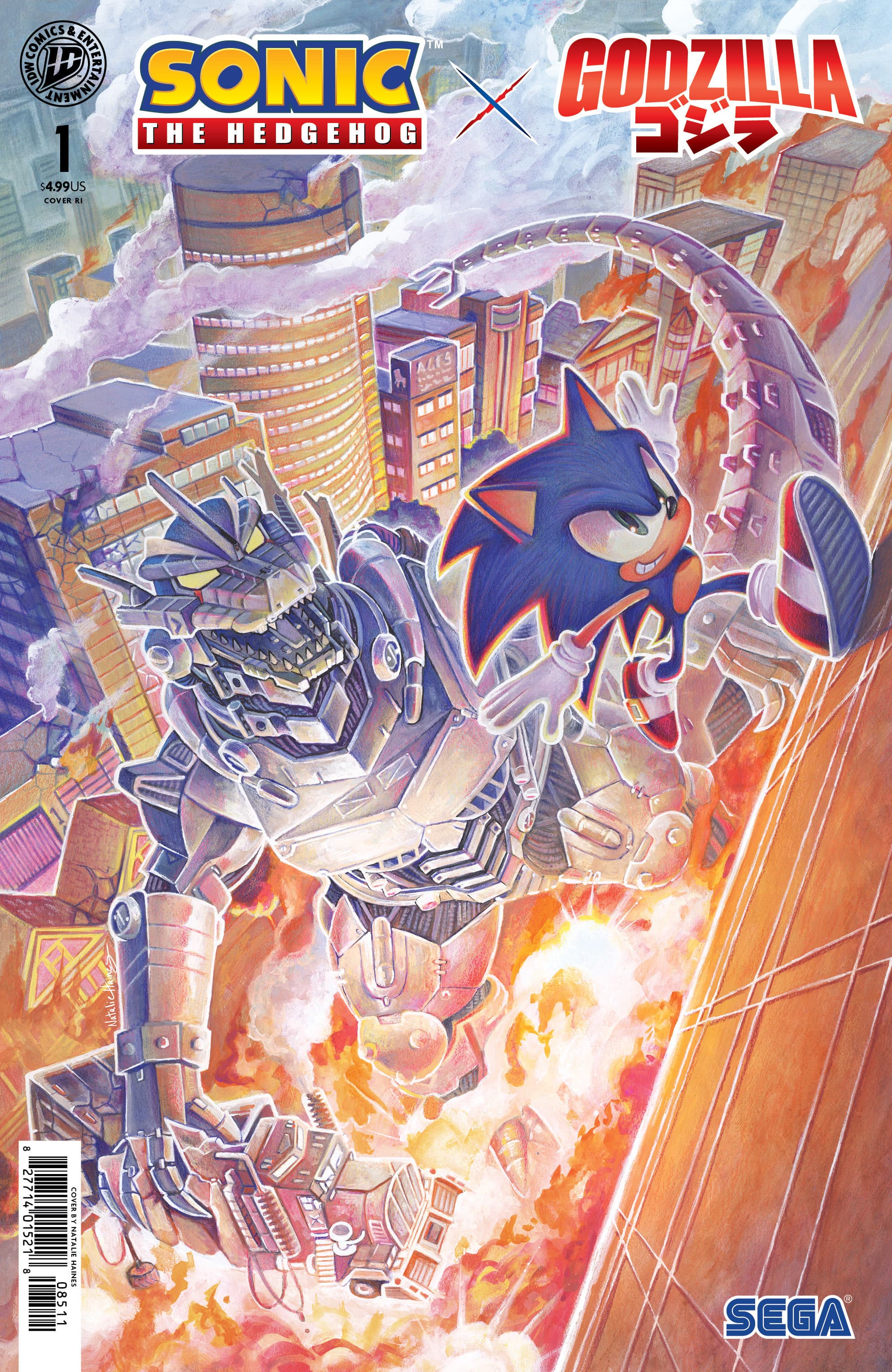 Cover für Sonic the Hedgehog x Godzilla