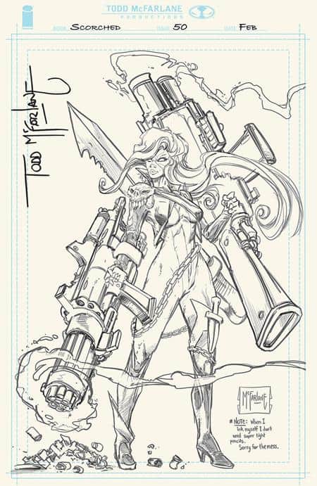 CVR H INC 1:1000 TODD MCFARLANE VIRGIN SIGNED W SKETCH VAR