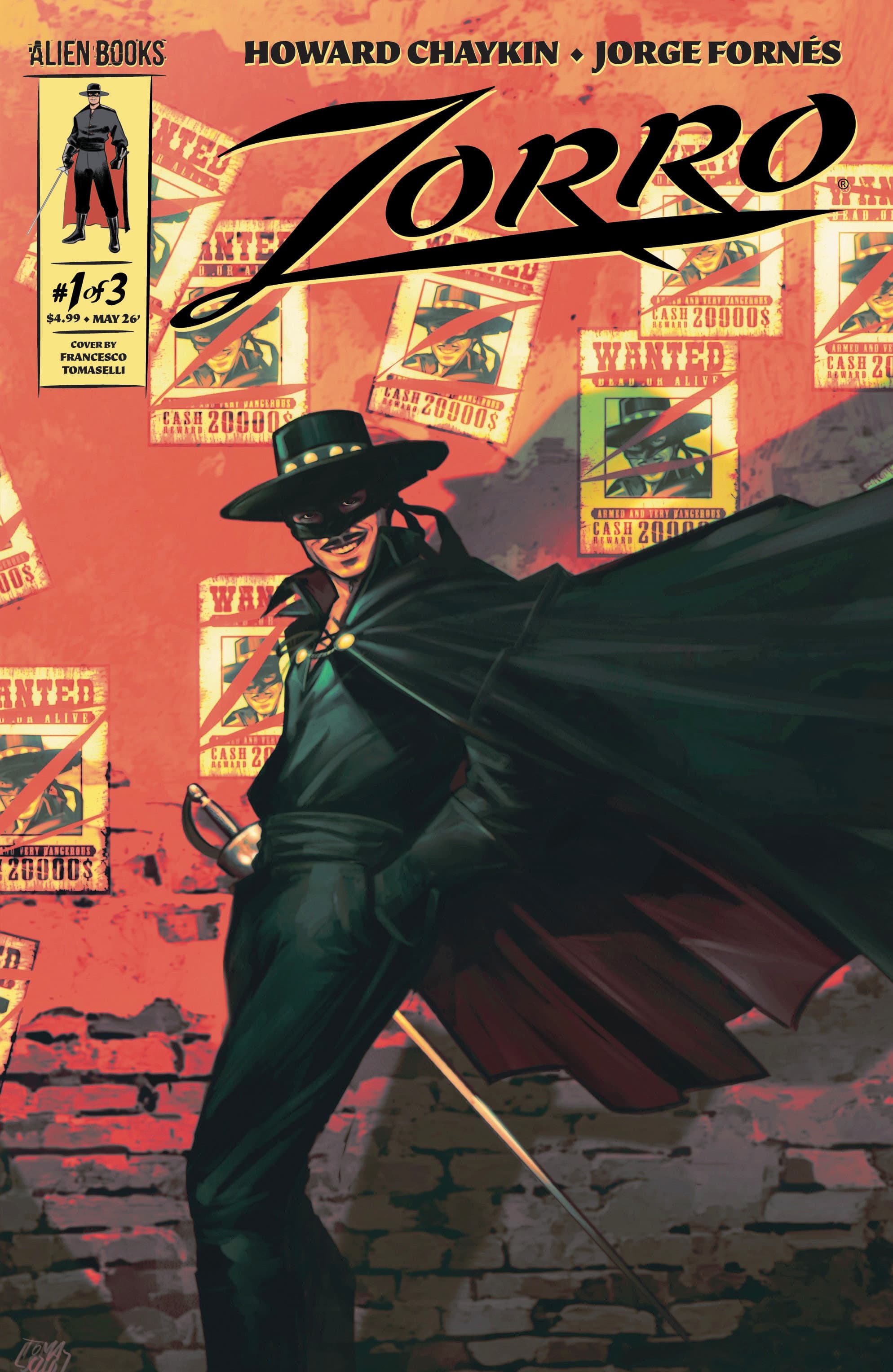 Cover für Zorro #1 Variant B (Tomaselli)