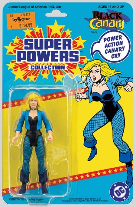 FACSIMILE EDITION CVR B JASON GEYER & ALEX SAVIUK BLACK CANARY SUPER POWERS ACTION FIGURE VAR