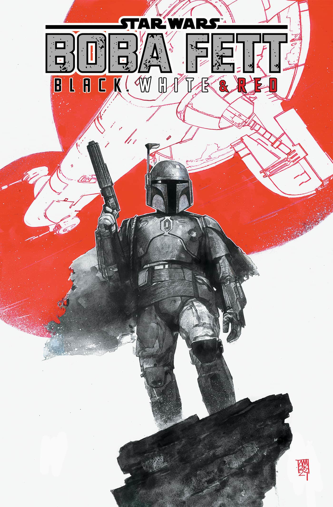 STAR WARS: BOBA FETT - BLACK, WHITE & RED Cover