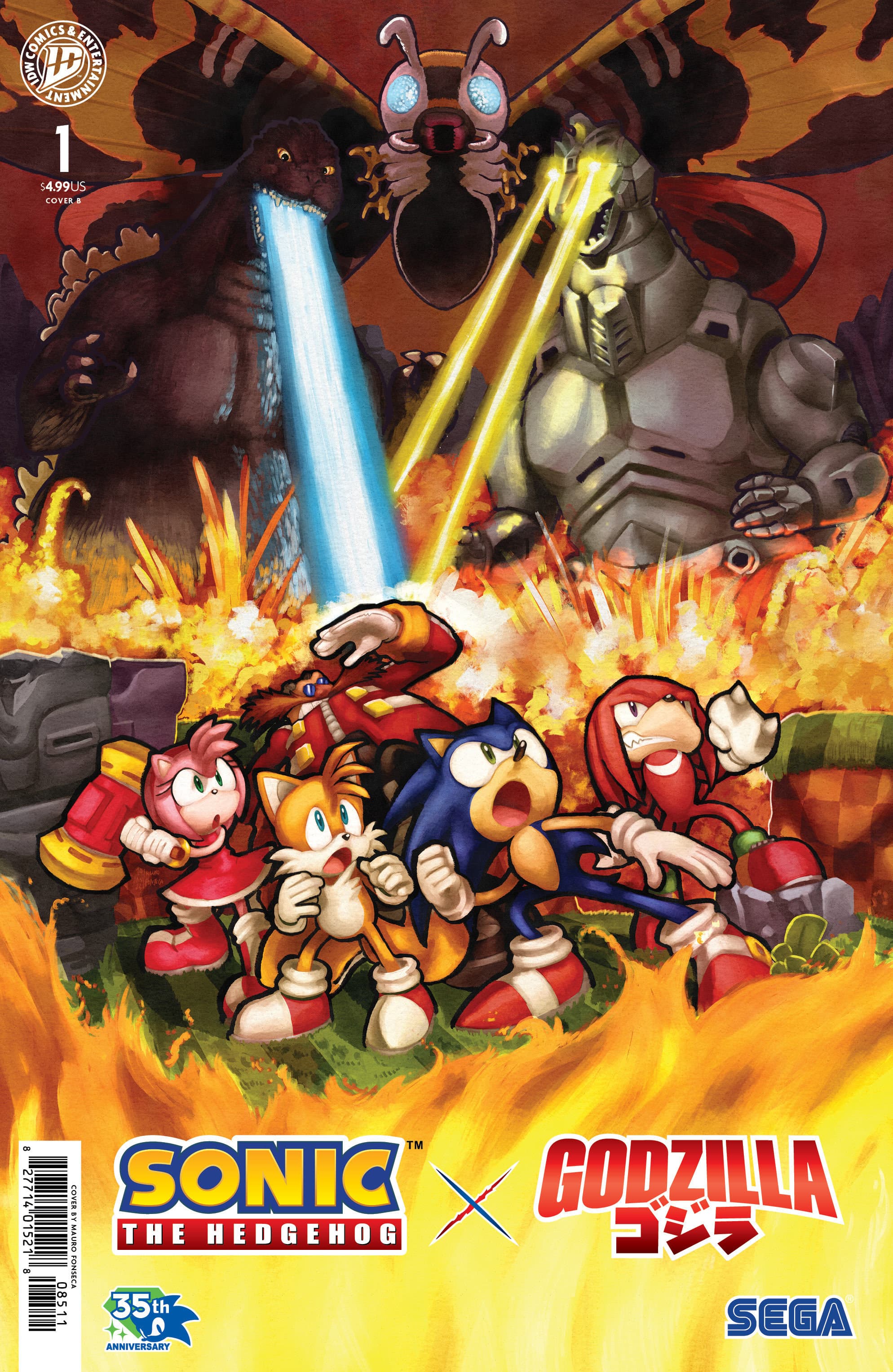 Cover für Sonic the Hedgehog x Godzilla