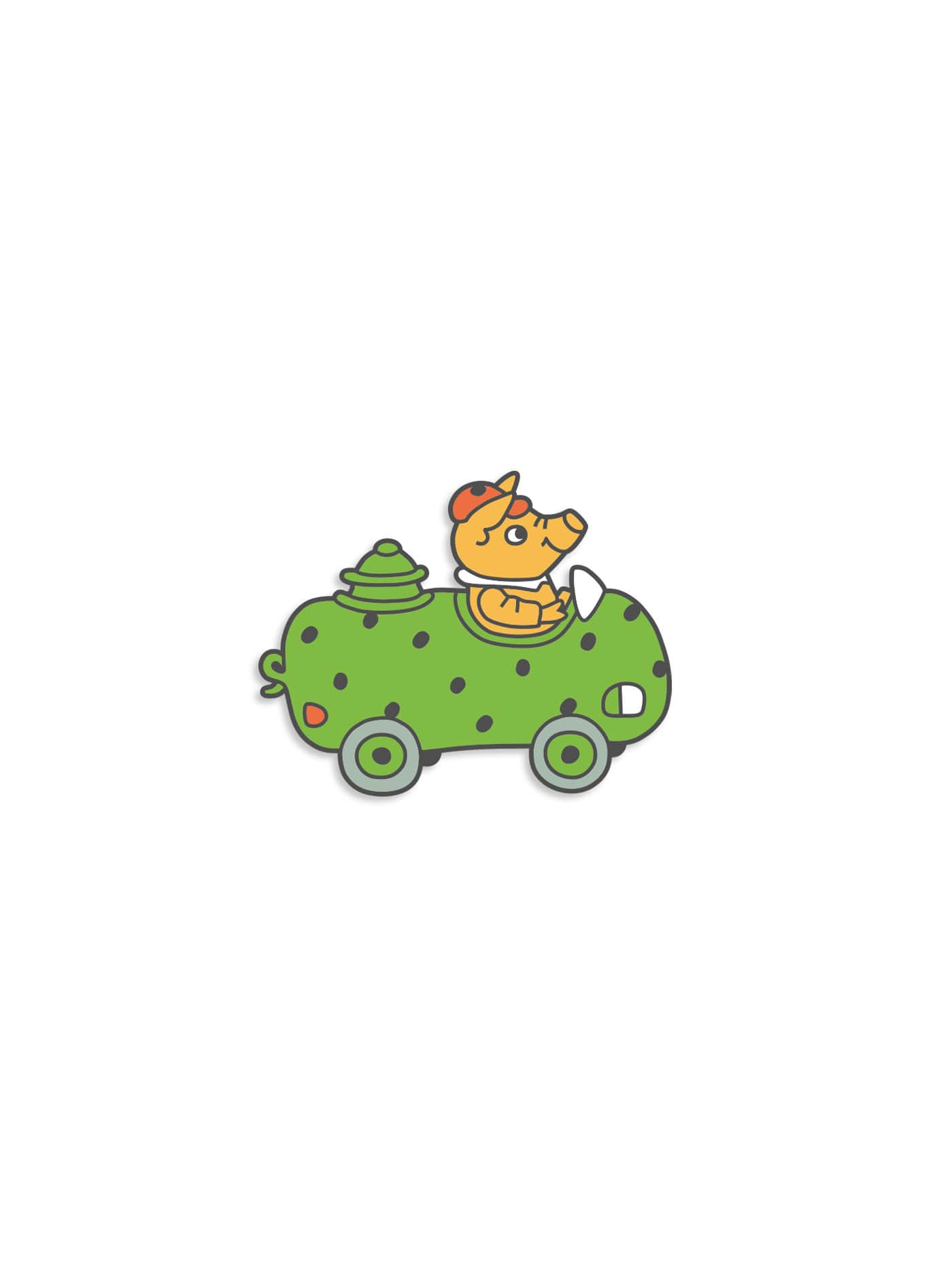 Richard Scarry: Pickle Car Enamel Pin Cover