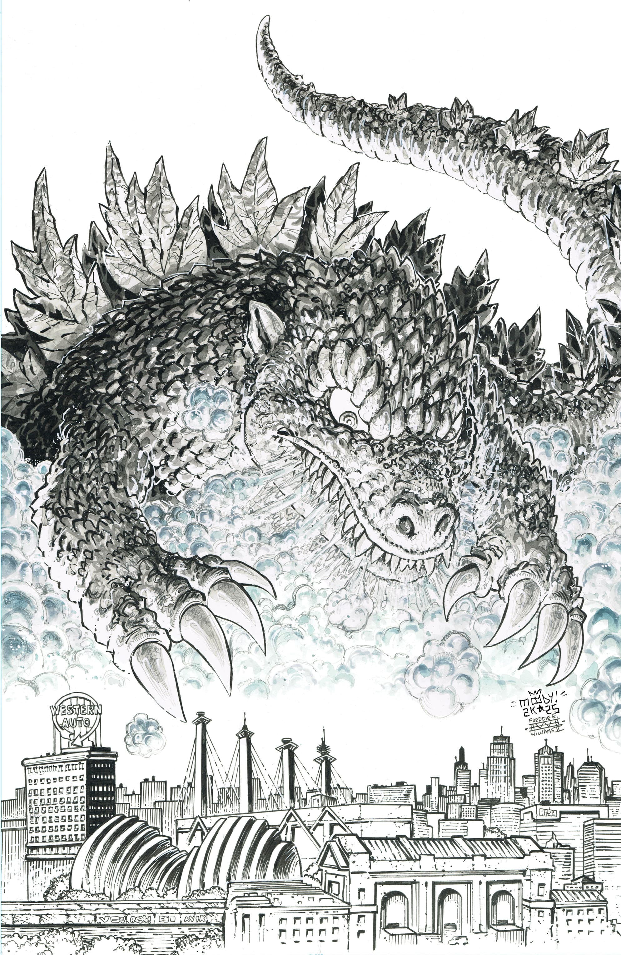 Cover für Godzilla Vs. America: Kansas City Cover A (Williams II & Moody)