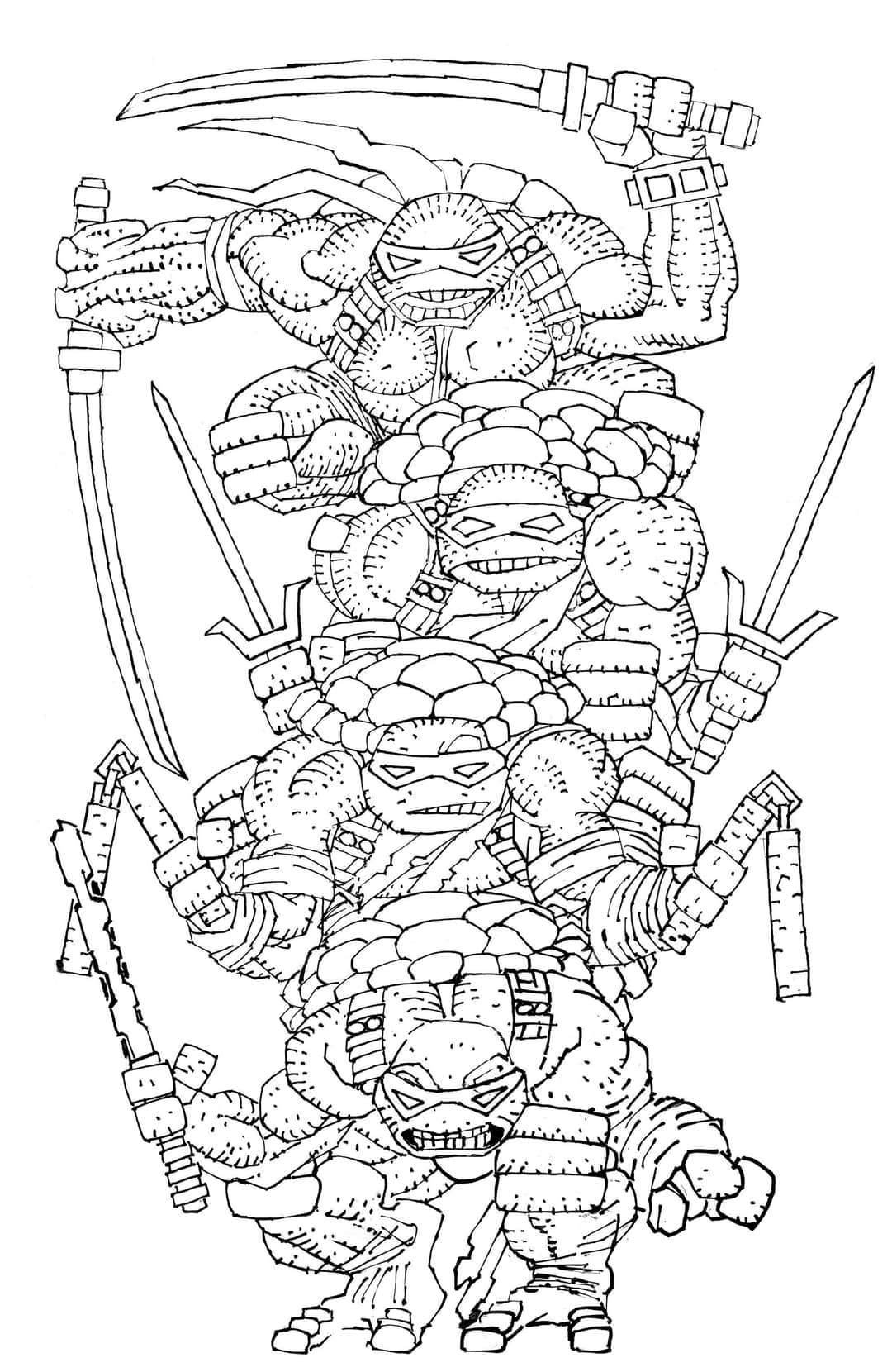 Teenage Mutant Ninja Turtles : 300th Issue Special Variant RI (300) (Miller Full Art B&W)