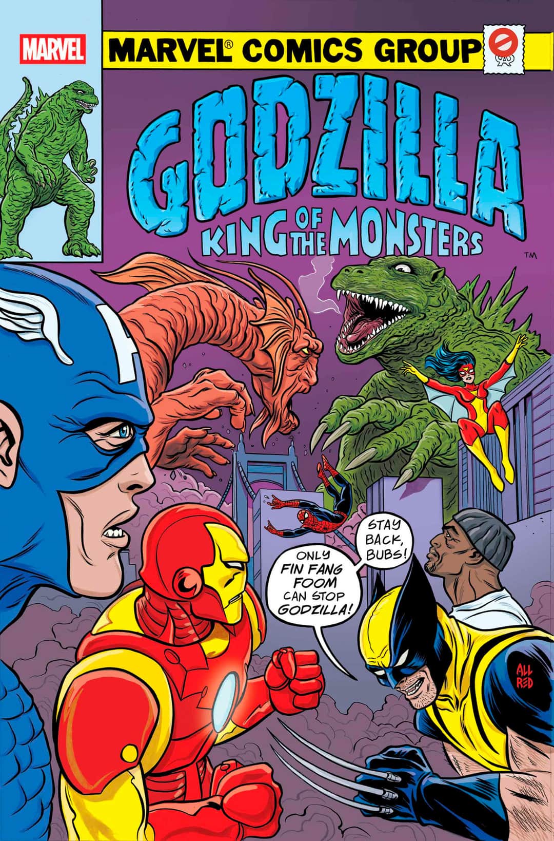 AVENGERS MIKE ALLRED GODZILLA KING OF THE MONSTERS HOMAGE VARIANT