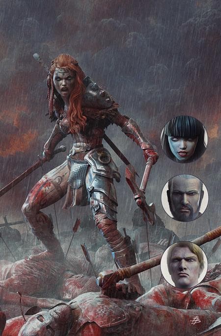 Cover für GIANT SIZED SAVAGE TALES (ONE SHOT) CVR K INC 1:15 BJORN BARENDS RED SONJA VIRGIN VAR