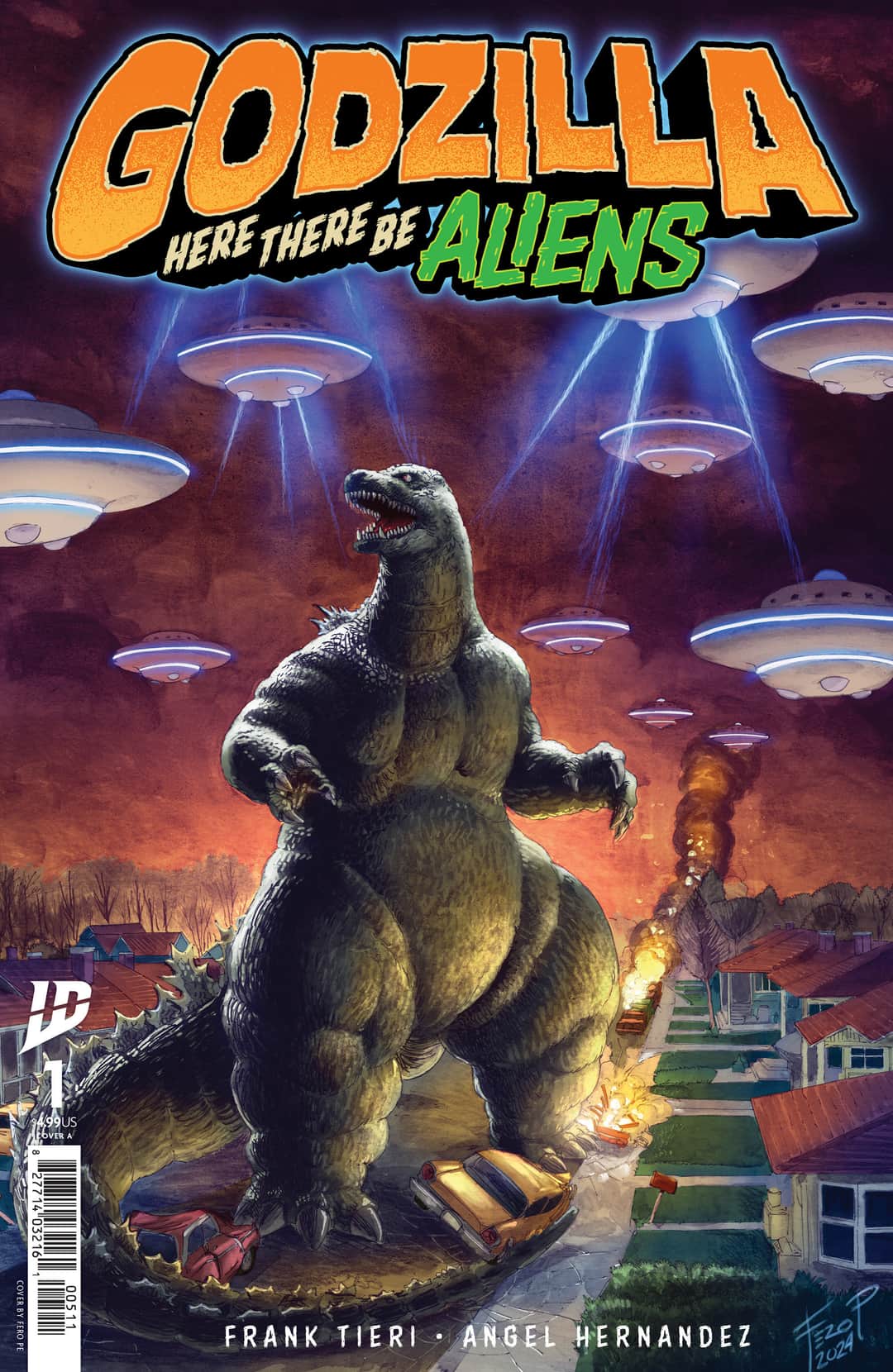 Godzilla: Here There Be Aliens Cover