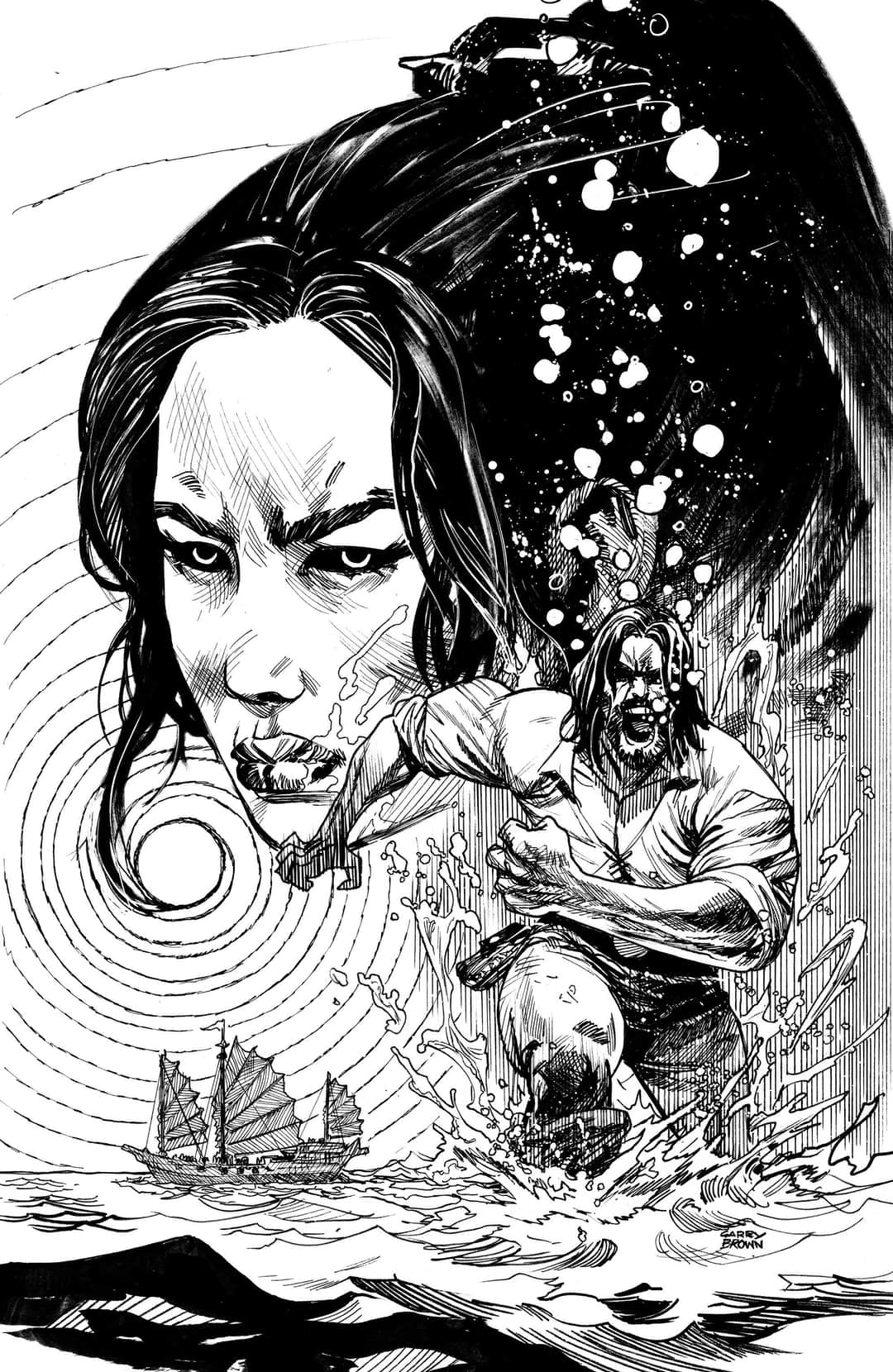 The Bleeding Tide L Unlimited Var (Full Art, Brown)