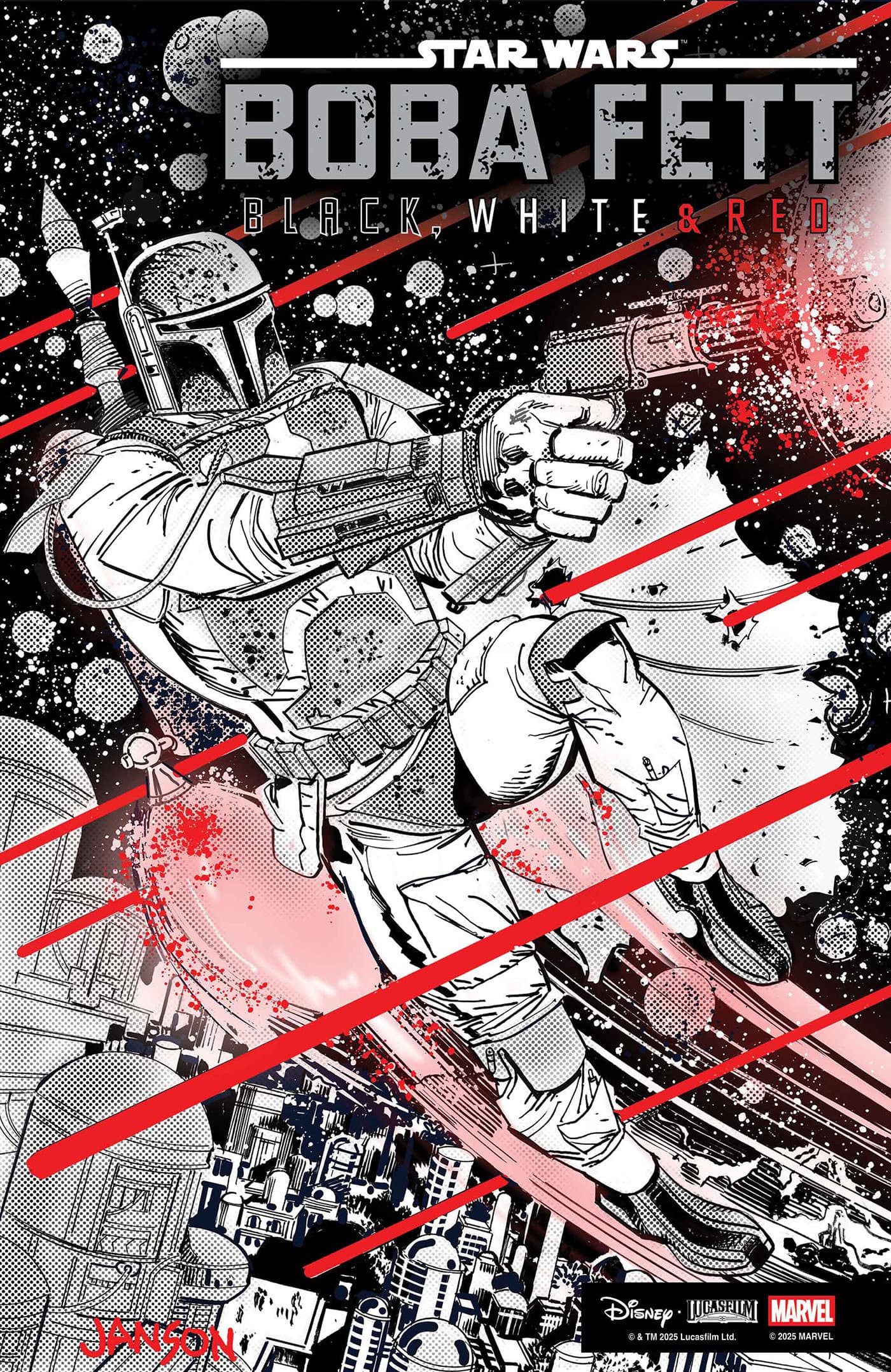 Cover für STAR WARS: BOBA FETT - BLACK, WHITE & RED