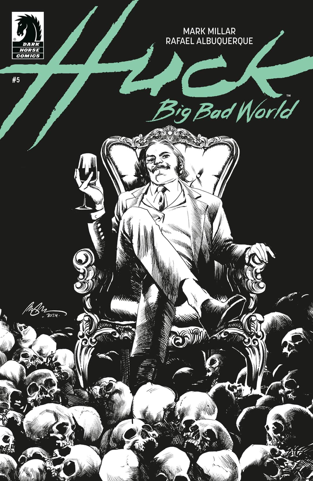 Huck: Big Bad World (CVR B) (B&W) (Rafael Albuquerque)