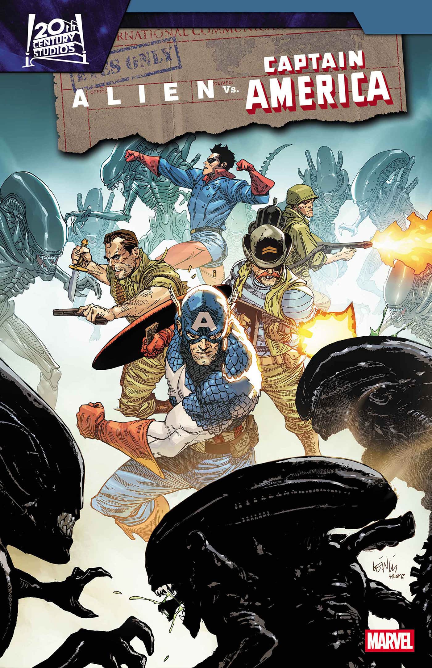 ALIEN VS. CAPTAIN AMERICA Cover