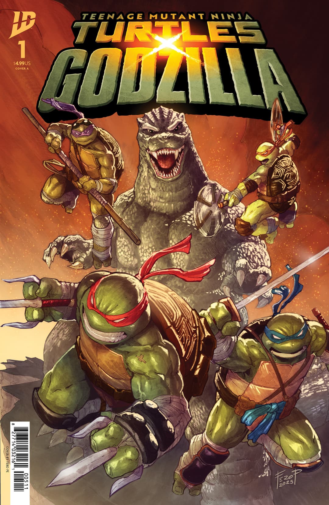 Cover für Teenage Mutant Ninja Turtles x Godzilla