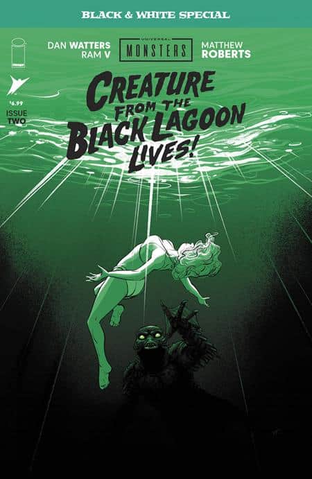 Universal Monsters Creature From The Black Lagoon Lives Black & White Special Cover