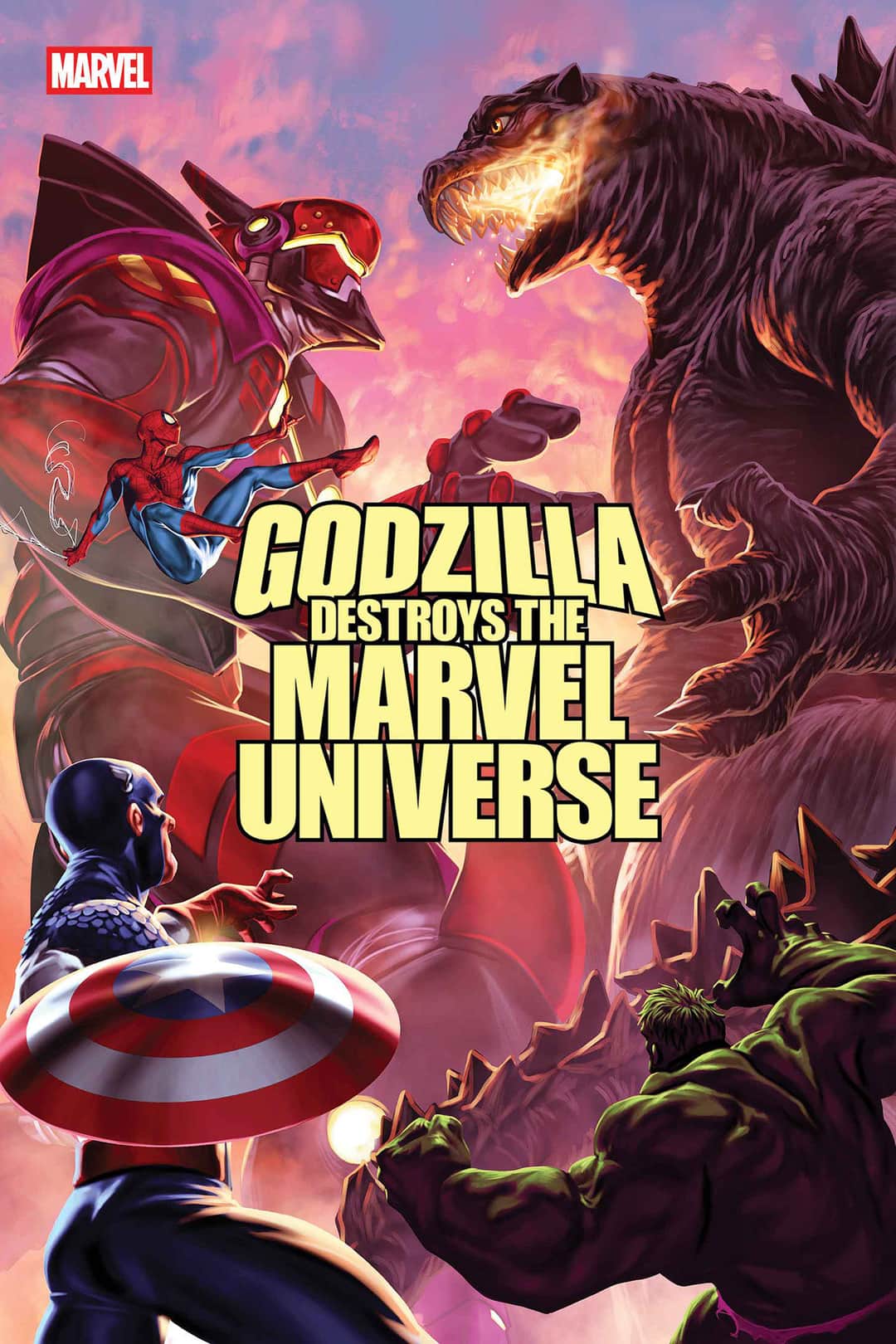 GODZILLA DESTROYS THE MARVEL UNIVERSE Cover