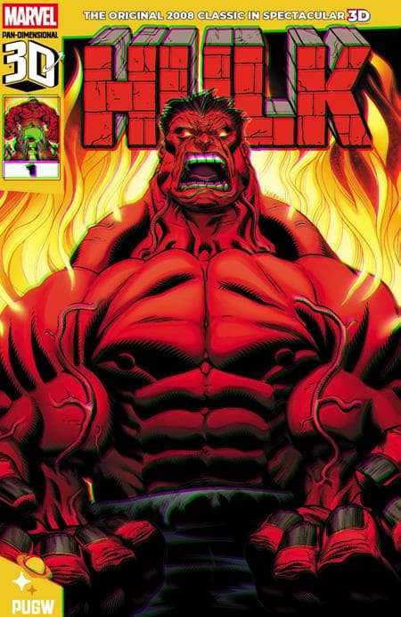 Cover für Red Hulk #1 Pan Dimensional 3D Edition