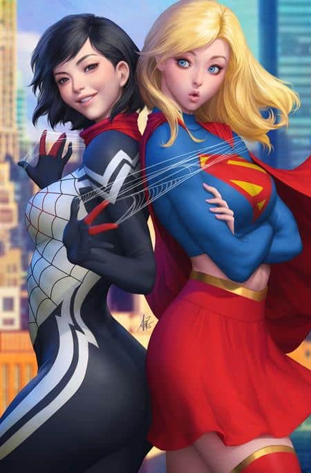 CVR M STANLEY ARTGERM LAU SUPERGIRL & SILK CARD STOCK VAR