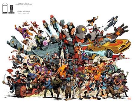CVR C INC 1:15 BRETT PARSON GIANT GENERATOR GROUP SHOT WRAPAROUND VAR