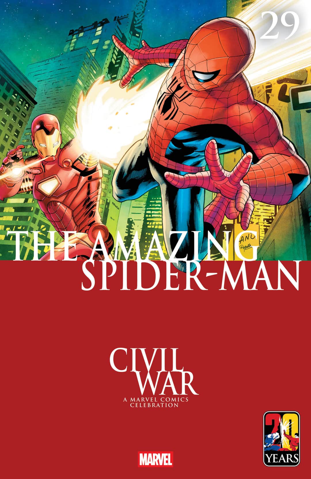 AMAZING SPIDER-MAN GREG LAND CIVIL WAR CELEBRATION VARIANT